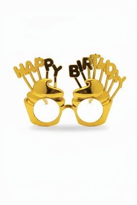 İTHAL GÖZLÜK CUPCAKE HAPPY BİRTHDAY GOLD 12 Lİ