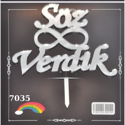 JİLETİN SÖZ VERDİK GÜMÜŞ PASTA ÜSTÜ