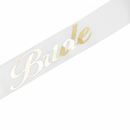 KUMAŞ KUŞAK BEYAZ BRİDE GOLD