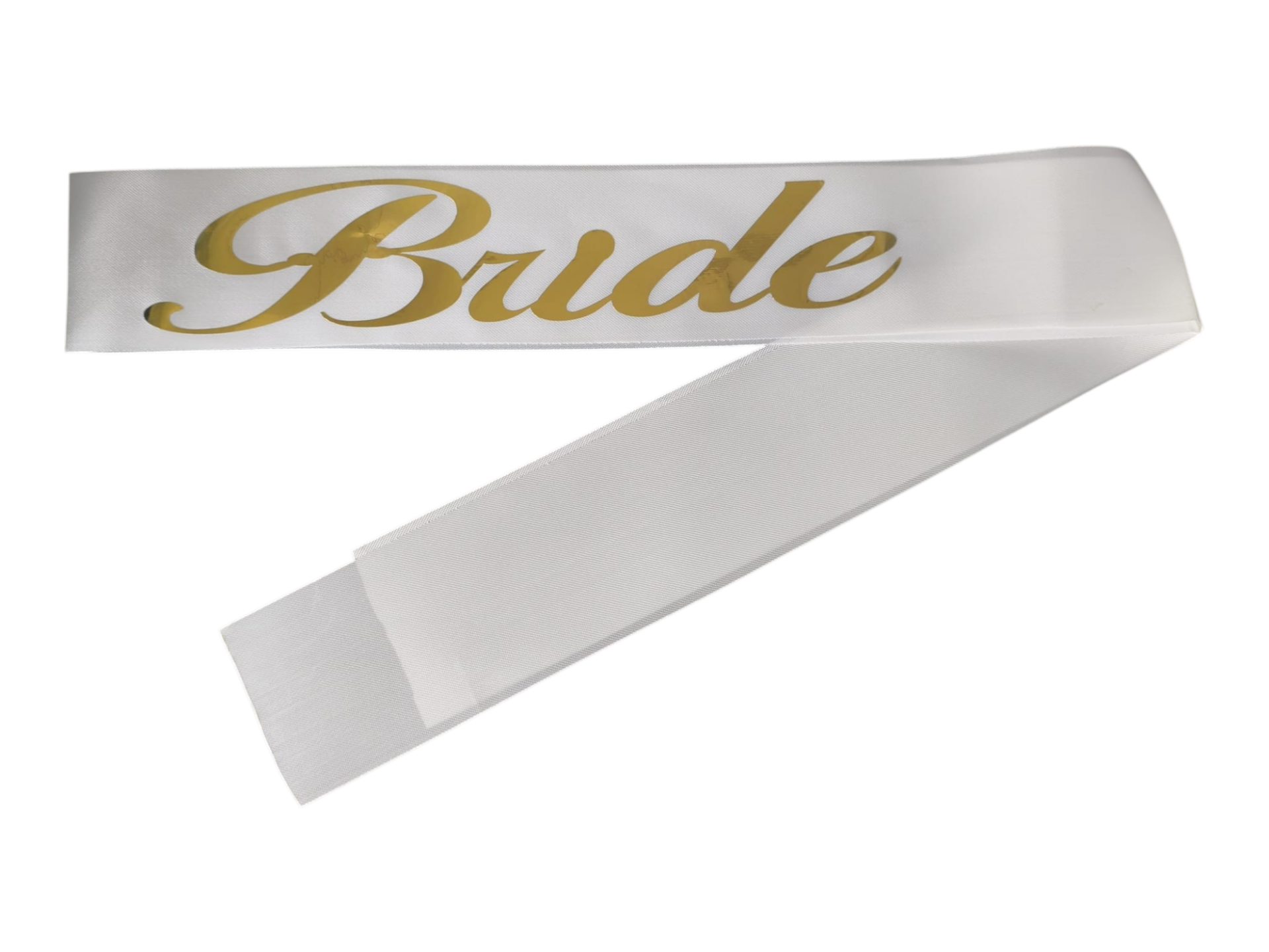 KUMAŞ KUŞAK BEYAZ BRİDE GOLD