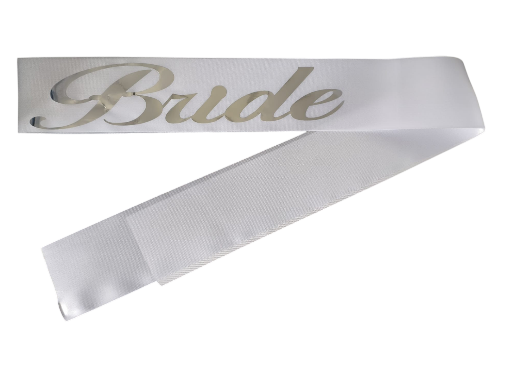 KUMAŞ KUŞAK BRİDE BEYAZA GÜMÜŞ