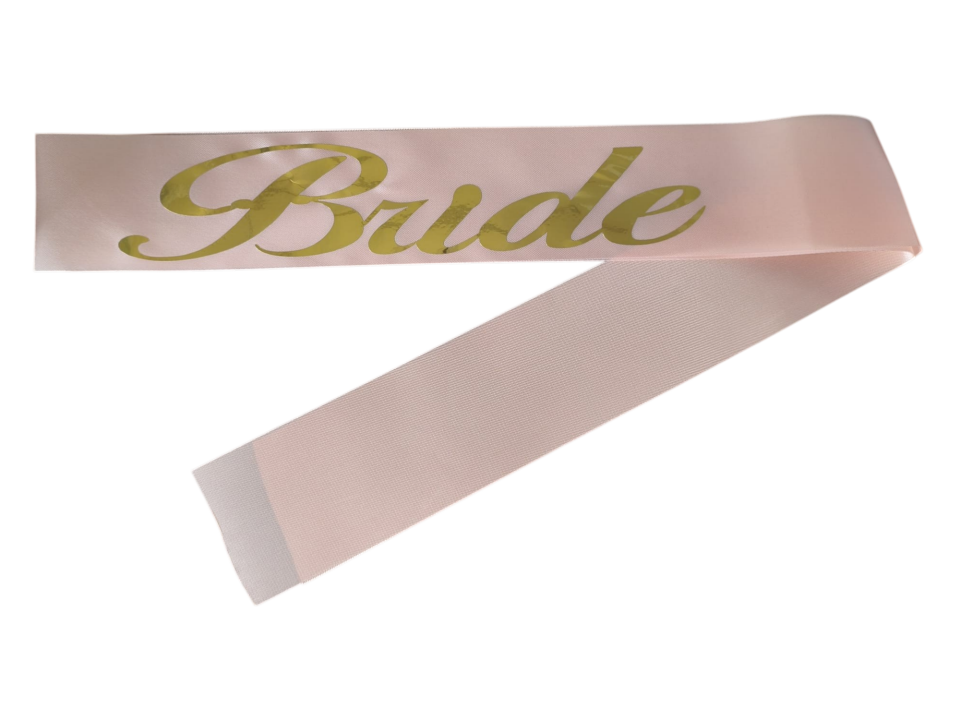 KUMAŞ KUŞAK BRİDE PEMBEYE GOLD