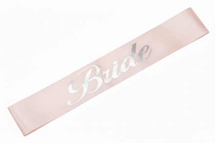 KUMAŞ KUŞAK BRİDE PEMBEYE GÜMÜŞ