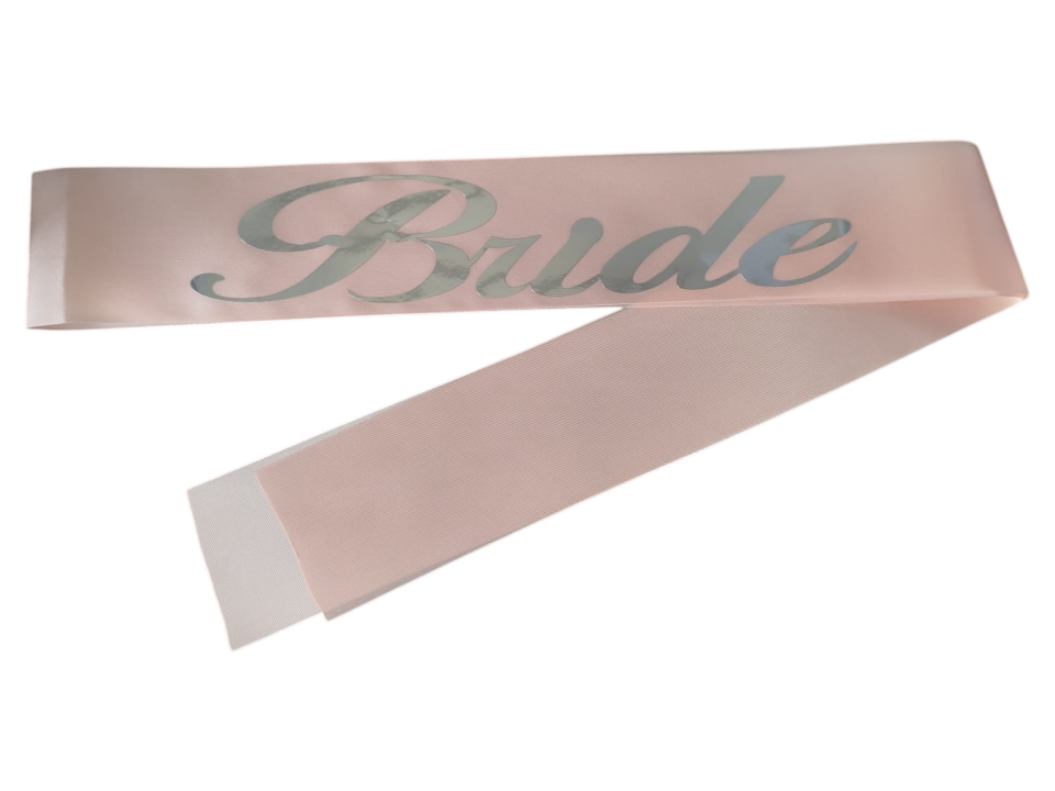 KUMAŞ KUŞAK BRİDE PEMBEYE GÜMÜŞ