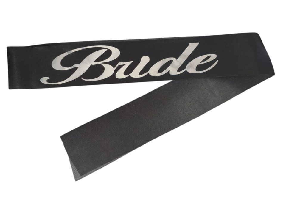 KUMAŞ KUŞAK BRİDE SİYAH GÜMÜŞ