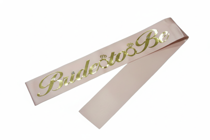 KUMAŞ KUŞAK BRİDE TOBE PEMBEYE GOLD