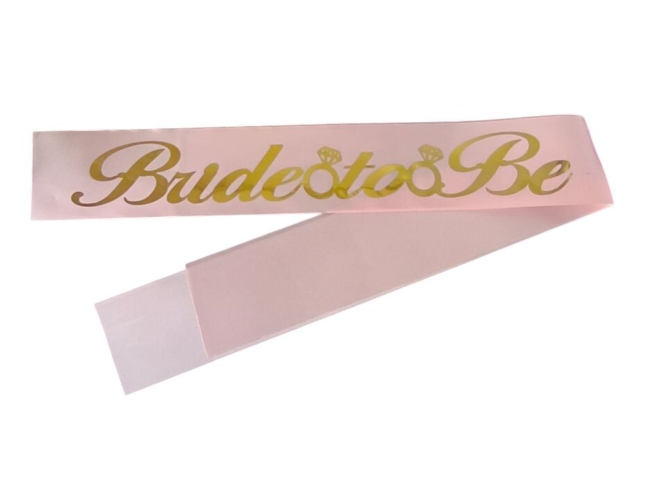 KUMAŞ KUŞAK BRİDE TOBE PEMBEYE GOLD