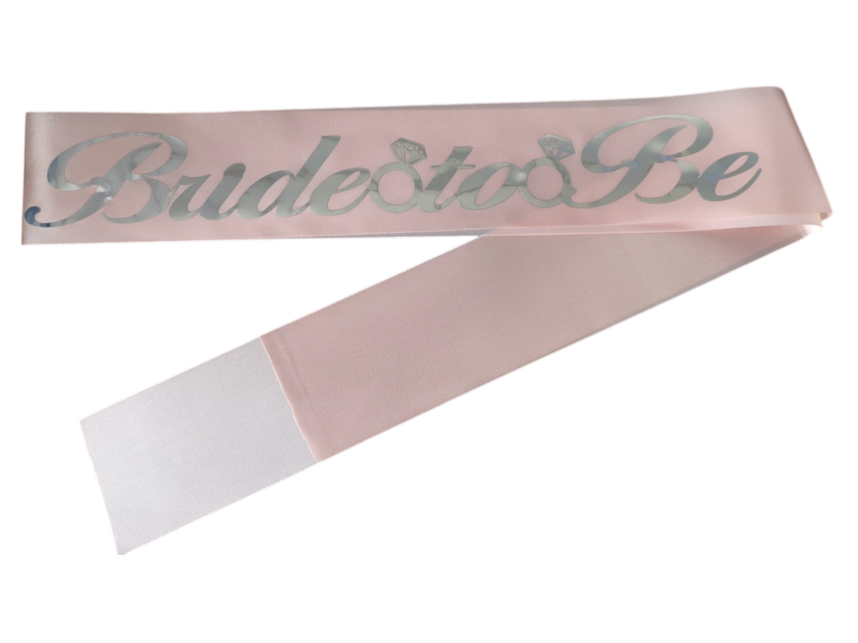 KUMAŞ KUŞAK BRİDE TOBE PEMBEYE GÜMÜŞ