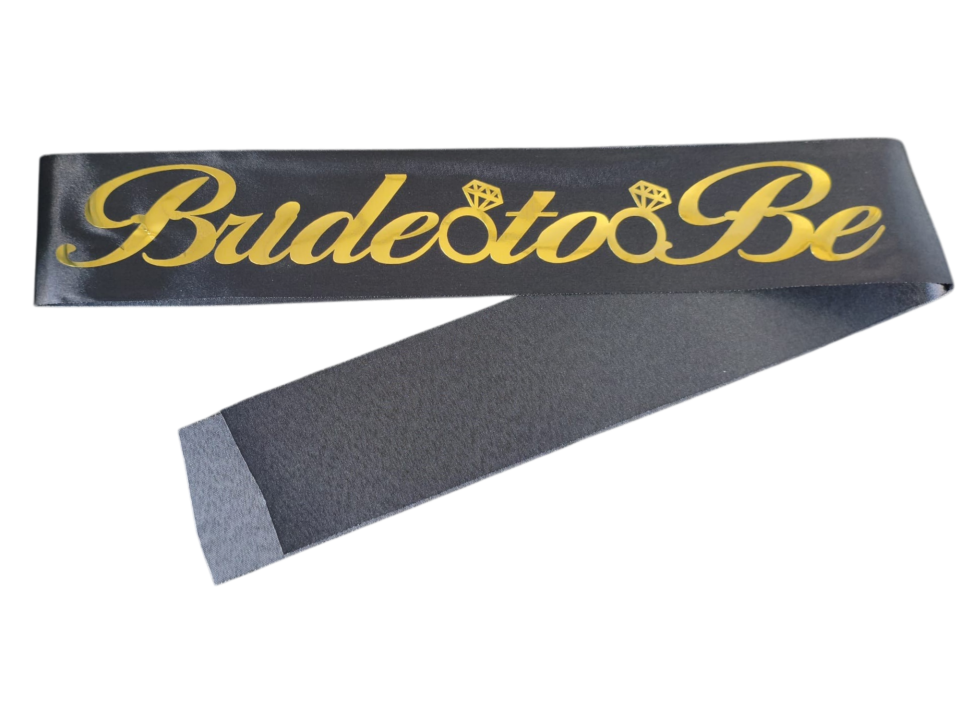 KUMAŞ KUŞAK BRİDE TOBE SİYAHA GOLD