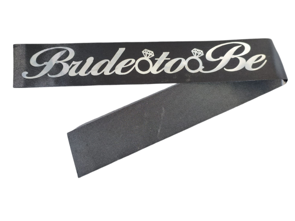 KUMAŞ KUŞAK BRİDE TOBE SİYAHA GÜMÜŞ