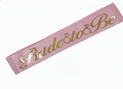 KUMAŞ KUŞAK BRİDE TOBE ŞEKER PEMBE GOLD