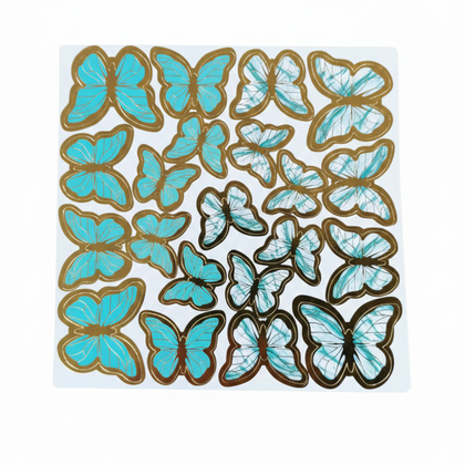 STİCER PASTA ÜSTÜ KELEBEK  6AD MAKARON YEŞİL