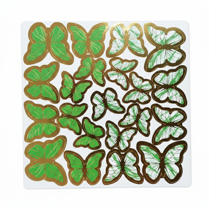 STİCER PASTA ÜSTÜ KELEBEK  6AD YEŞİL