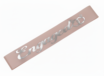 KUMAŞ KUŞAK ENGAGED PEMBEYE GÜMÜŞ