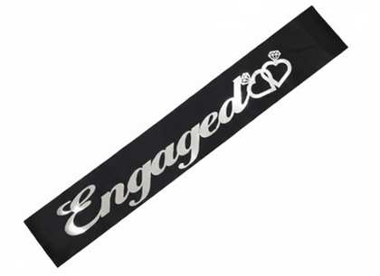 KUMAŞ KUŞAK ENGAGED SİYAHA GÜMÜŞ