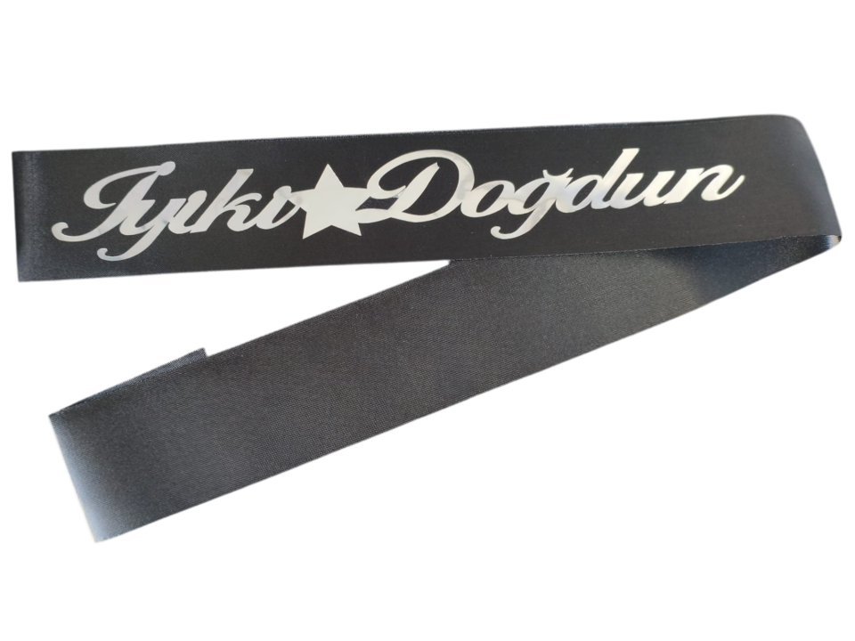 KUMAŞ KUŞAK İYİKİ DOĞDUN SİYAH  GÜMÜŞ