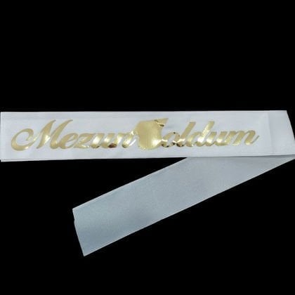 KUMAŞ KUŞAK MEZUN OLDUM BEYAZ GOLD
