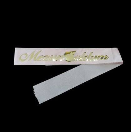 KUMAŞ KUŞAK MEZUN OLDUM PEMBE GOLD