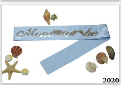 KUMAŞ KUŞAK MOM TOBE MAVİ  GOLD