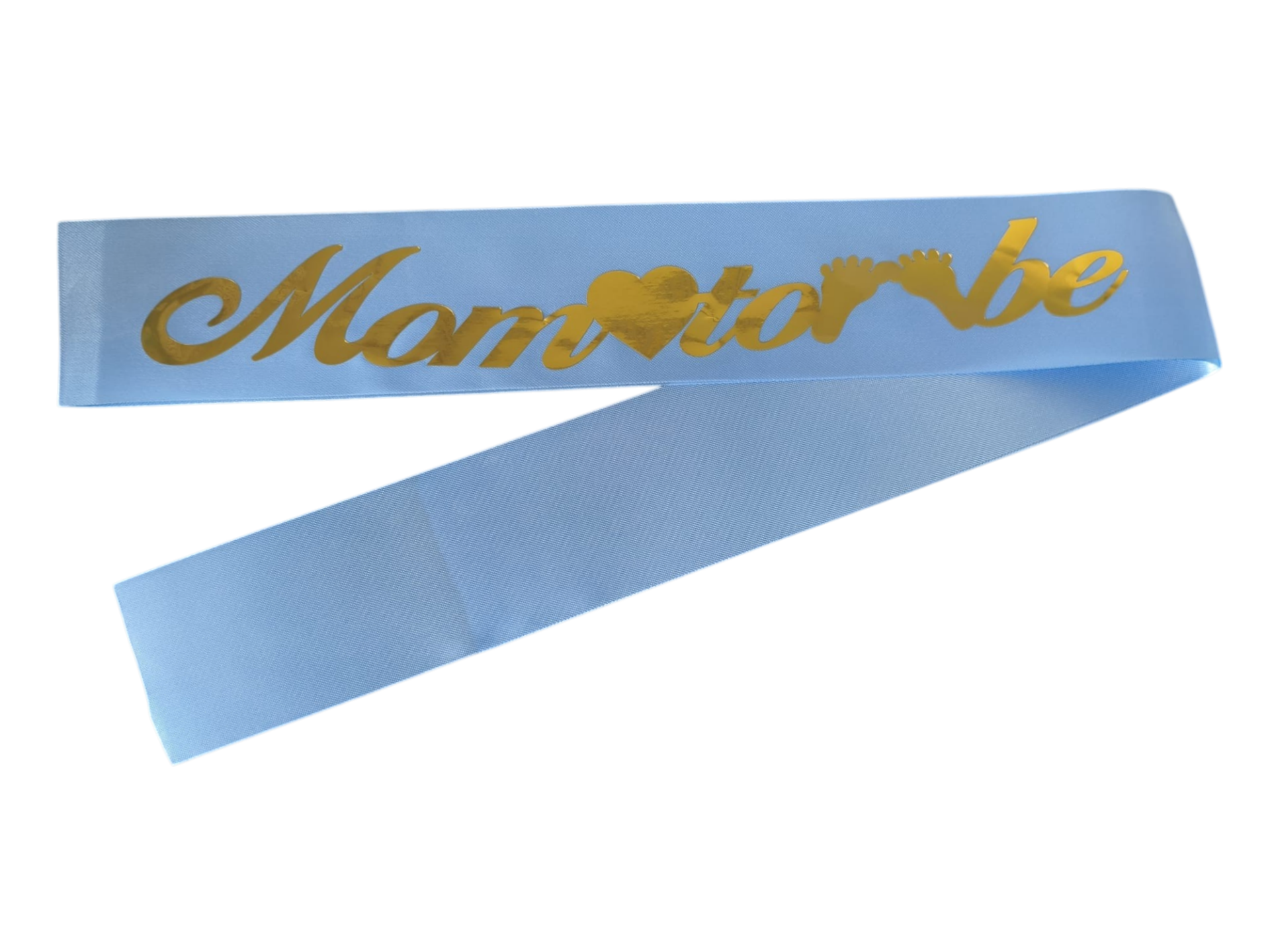 KUMAŞ KUŞAK MOM TOBE MAVİ  GOLD