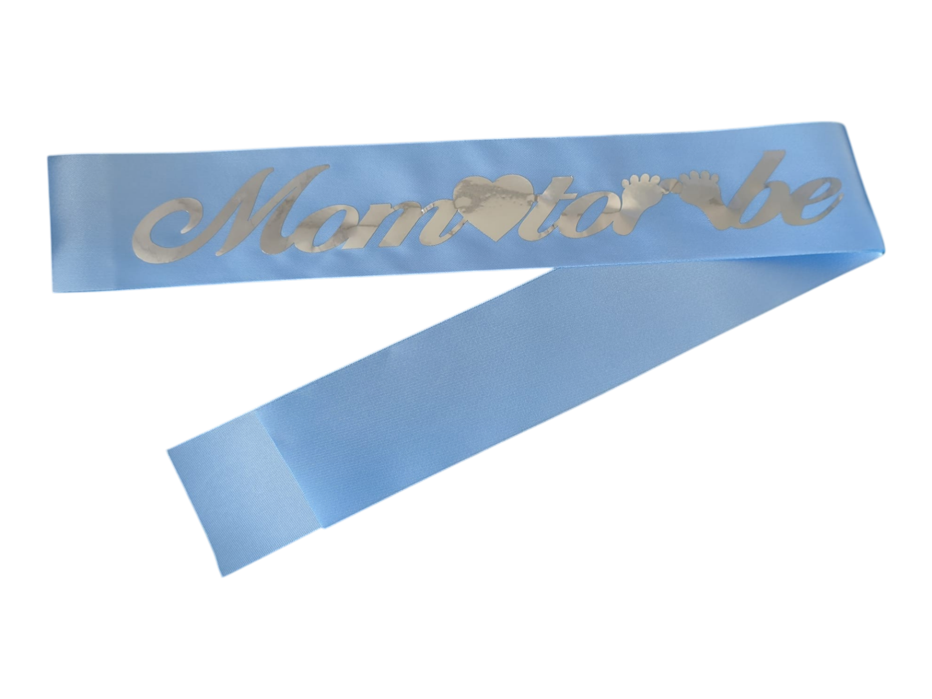 KUMAŞ KUŞAK MOM TOBE MAVİ  GÜMÜŞ