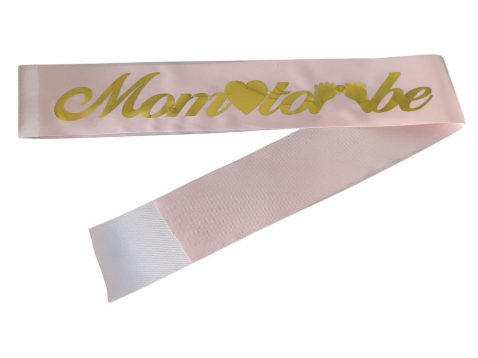 KUMAŞ KUŞAK MOM TOBE PEMBE  GOLD