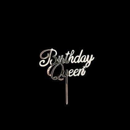 KUTULU PASTA YAZISI BİRTHDAY QUEEN GÜMÜŞ