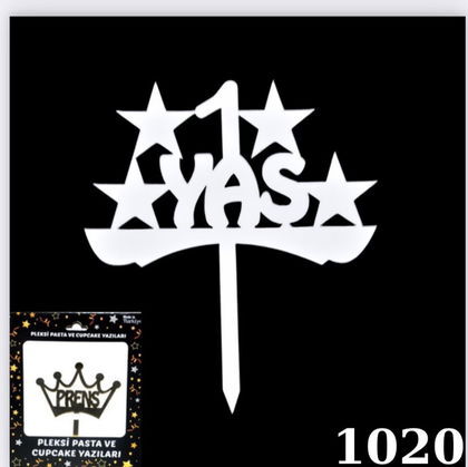 KUTULU PASTA YAZISI 1 YAŞ GÜMÜŞ