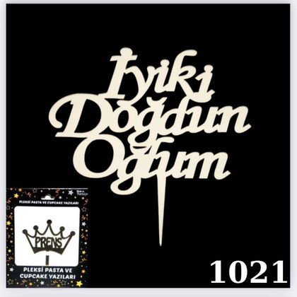 KUTULU PASTA YAZISI İYİKİ DOGN OGLUM GOLD