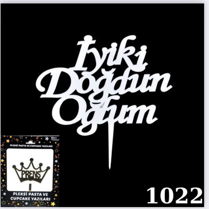 KUTULU PASTA YAZISI İYİKİ DOGN OGLUM GÜMÜŞ