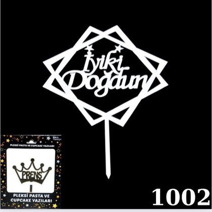 KUTULU PASTA YAZISI KARE İYİKİ DOGDUN GÜMÜŞ