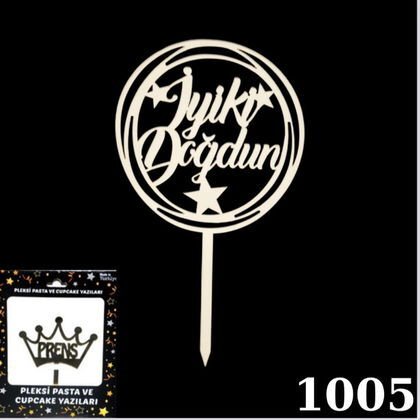 KUTULU PASTA YAZISI YUVARLAK İYİKİ DOGDUN GOLD