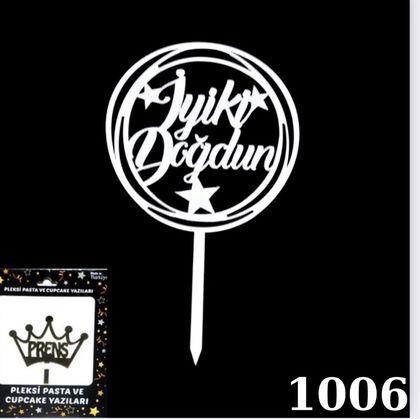 KUTULU PASTA YAZISI YUVARLAK İYİKİ DOGDUN GÜMÜŞ