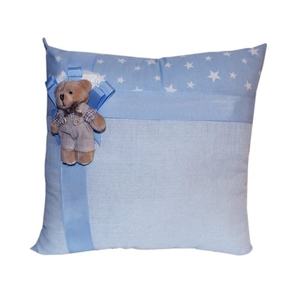 LİNEN AYICIKLI YASTIK