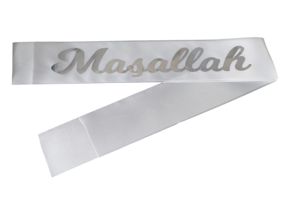 MAŞALLAH KUMAŞ  KUŞAK BEYAZ GÜMÜŞ