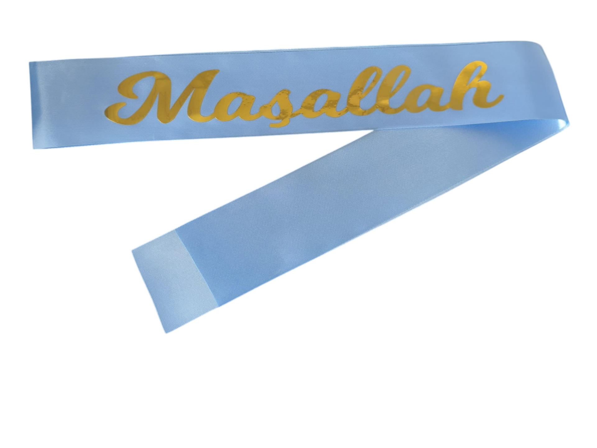 MAŞALLAH KUMAŞ KUŞAK MAVİ GOLD