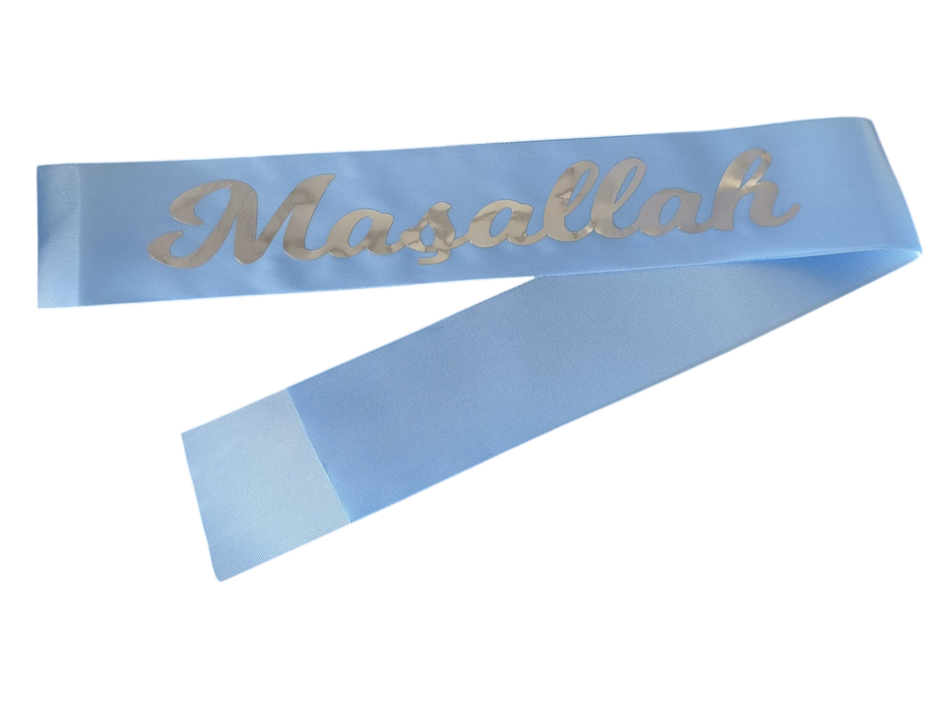 MAŞALLAH KUMAŞ KUŞAK MAVİ GÜMÜŞ