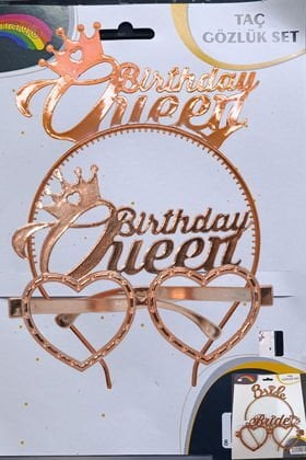 MİKA TAÇ GÖZLÜK BİRTHDAY QUEEN ROSE GOLD