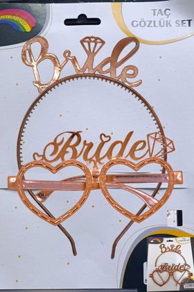 MİKA TAÇ GÖZLÜK BRİDE ROSE GOLD