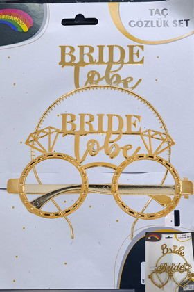 MİKA TAÇ GÖZLÜK BRİDE TOBE GOLD
