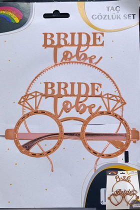 MİKA TAÇ GÖZLÜK BRİDE TOBE ROSE GOLD