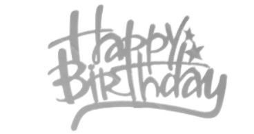 PASTA ÖNÜ PLEKSİ ÇİZGİLİ HAPPY GÜMÜŞ