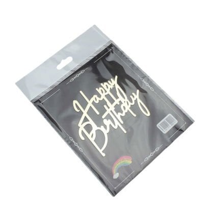 PASTA ÖNÜ PLEKSİ HAPPY BİRTHDAY GOLD