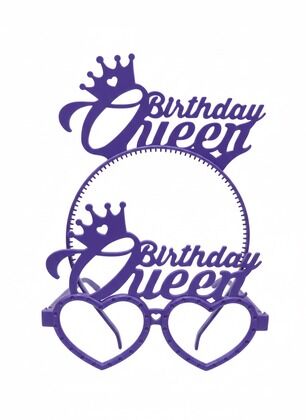 RENKLİ MİKA TAÇ GÖZLÜK BİRTHDAY QUEEN LİLA