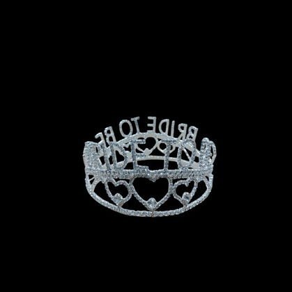 PASTA ÜSTÜ METAL TAÇ YAZILI BRİDE TOBE GÜMÜŞ