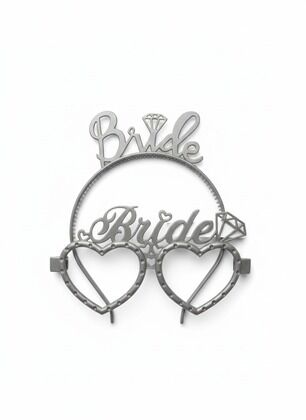 RENKLİ MİKA TAÇ GÖZLÜK BRİDE MAT GÜMÜŞ