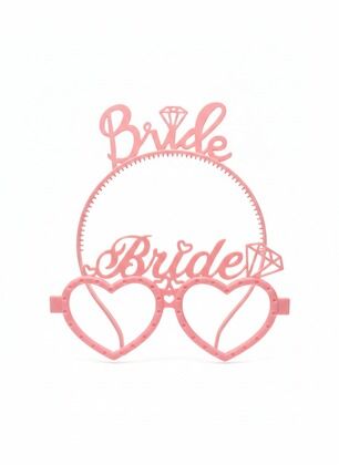 RENKLİ MİKA TAÇ GÖZLÜK BRİDE PEMBE