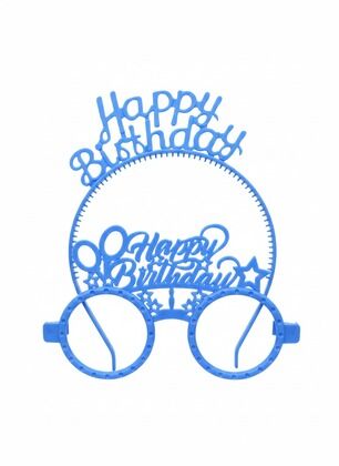 RENKLİ MİKA TAÇ GÖZLÜK HAPPY BİRTHDAY MAVİ
