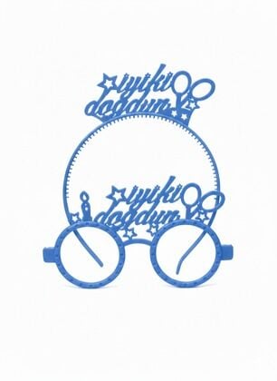 RENKLİ MİKA TAÇ GÖZLÜK İYİKİ DOĞDUN MAVİ