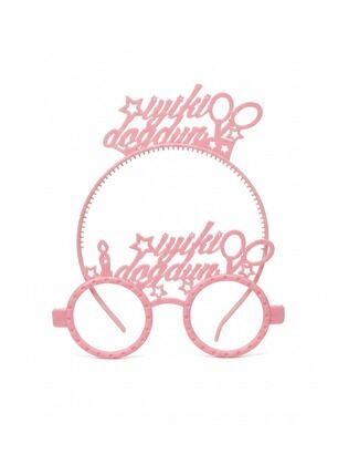 RENKLİ MİKA TAÇ GÖZLÜK İYİKİ DOĞDUN PEMBE